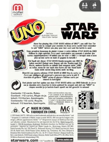 Joc UNO Star Wars SHEIN, mix culori