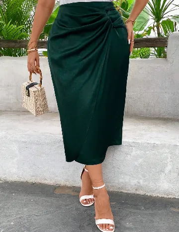 Fusta SHEIN CURVE, verde