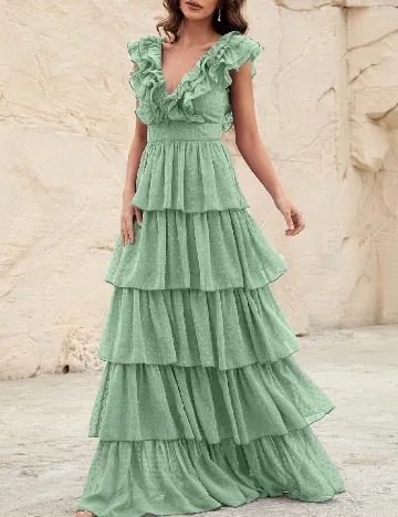 Rochie lunga Faeriesty, verde