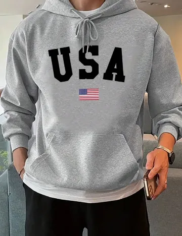 Hanorac SHEIN Plus Size Men, gri