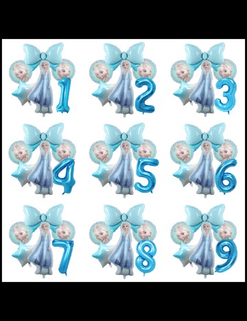 Set baloane cifra 2 SHEIN, albastru