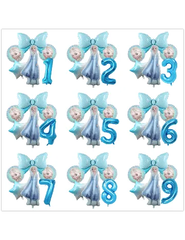 Set baloane cifra 2 SHEIN, albastru