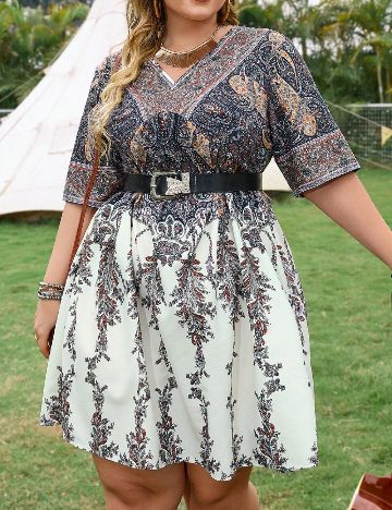 Rochie scurta SHEIN CURVE, mix culori