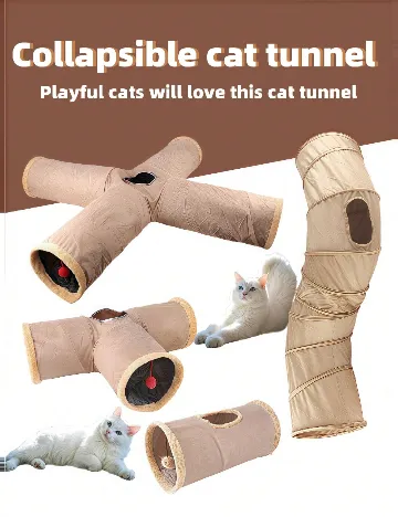 Tunel pentru pisici SHEIN, maro