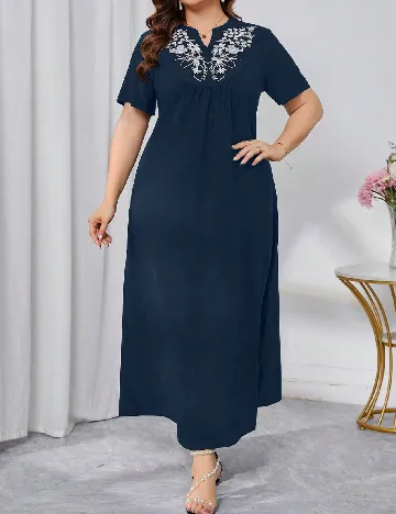Rochie lunga SHEIN CURVE, bleumarin