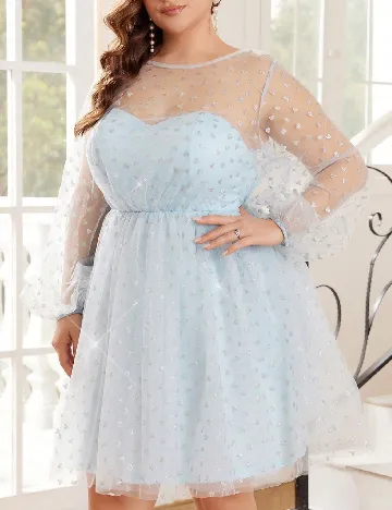 Rochie scurta SHEIN CURVE, bleu