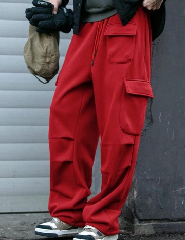 Pantaloni SHEIN, rosu