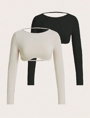 Set topuri 2 bucati SHEIN, mix culori