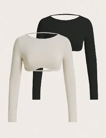 Set topuri 2 bucati SHEIN, mix culori