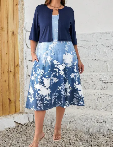 Compleu SHEIN CURVE, albastru