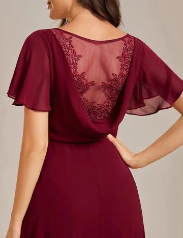 Rochie lunga Ever-Pretty, visiniu