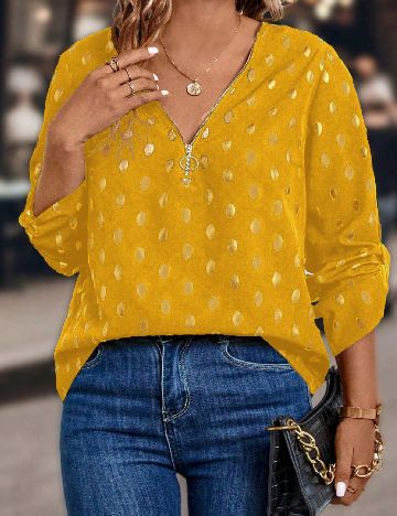 Bluza SHEIN CURVE, galben