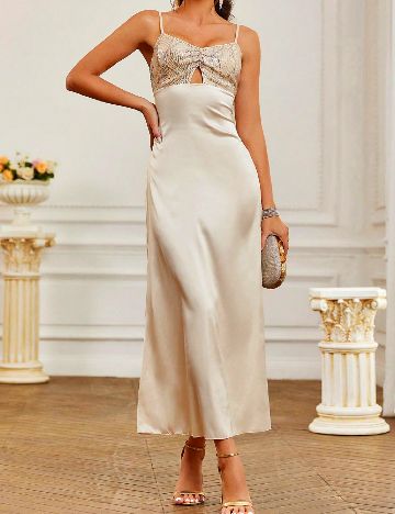 Rochie lunga SHEIN, crem