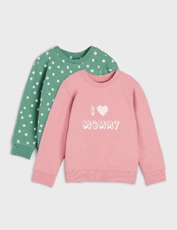 Set bluze 2 bucati Sinsay, roz/verde