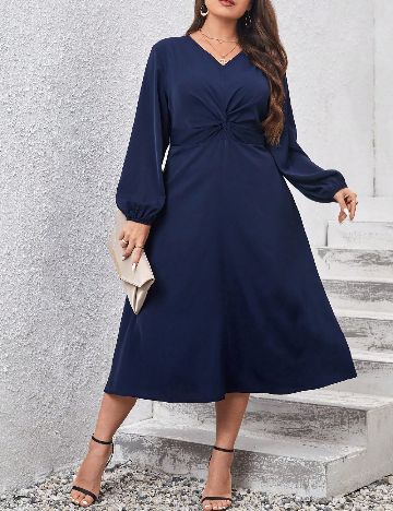Rochie medie SHEIN CURVE, bleumarin
