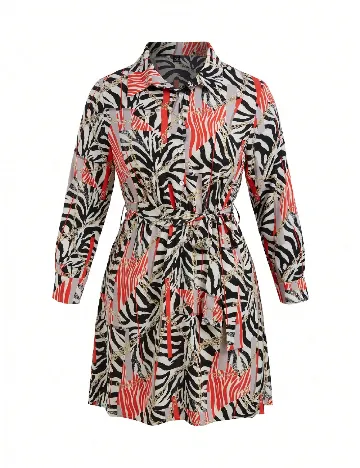 Rochie scurta SHEIN CURVE, mix culori