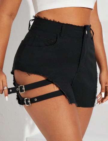 Pantaloni scurti SHEIN CURVE, negru