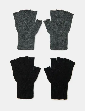 Set manusi 2 perechi Sinsay, negru/gri