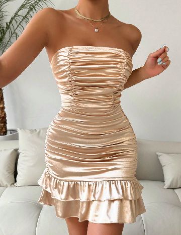 Rochie scurta SHEIN, crem