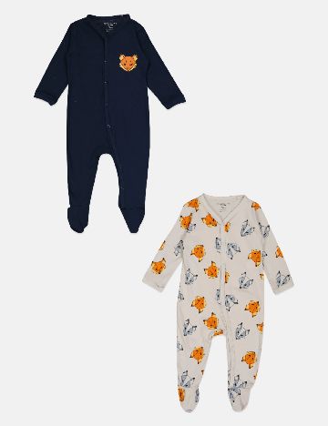 Set salopete 2 bucati Sinsay, bej/bleumarin