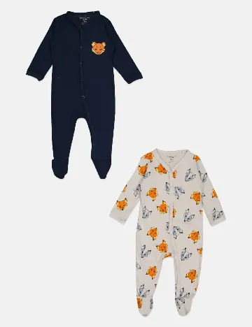 Set salopete 2 bucati Sinsay, bej/bleumarin