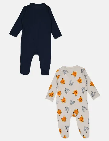 Set salopete 2 bucati Sinsay, bej/bleumarin