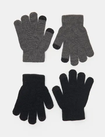 Set manusi 2 perechi Sinsay, negru/gri