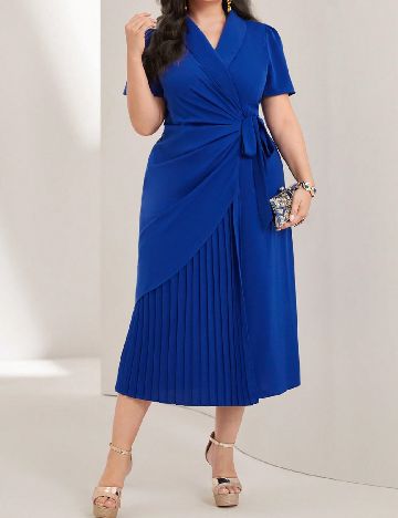 Rochie medie SHEIN CURVE, albastru