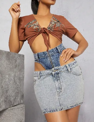 Fusta SHEIN, albastru