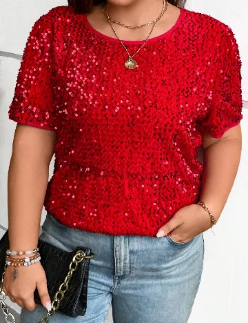 Bluza SHEIN CURVE, rosu