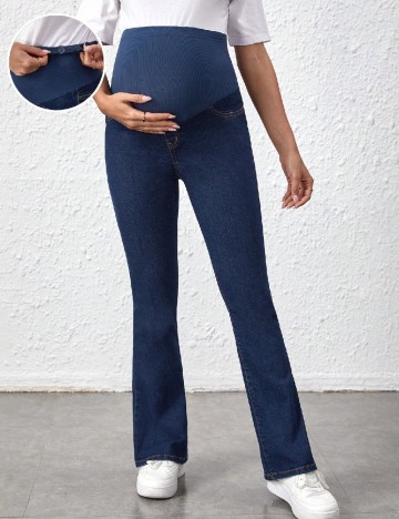 Blugi SHEIN Maternity, albastru