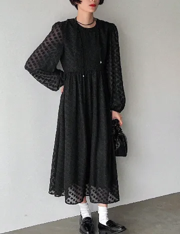 Rochie medie Friful, negru