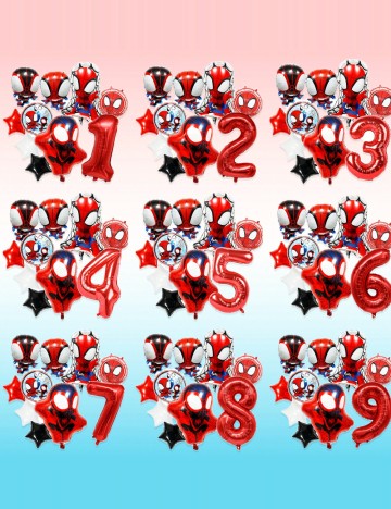 Set baloane cifra 4 SHEIN, mix culori