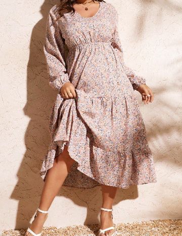 Rochie medie SHEIN CURVE, floral print