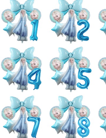 Set baloane cifra 4 SHEIN, albastru