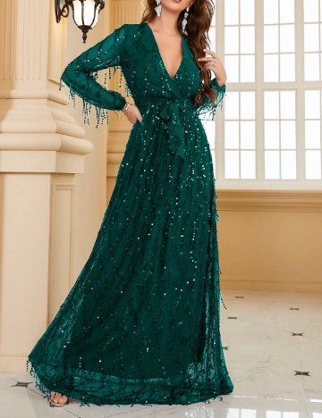 Rochie lunga Giffniseti, verde