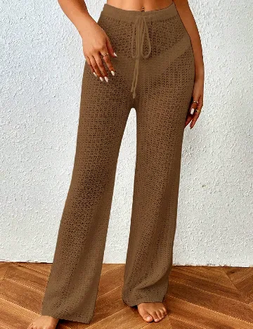 Pantaloni de plaja SHEIN, maro