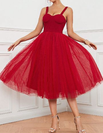 Rochie medie SHEIN, rosu