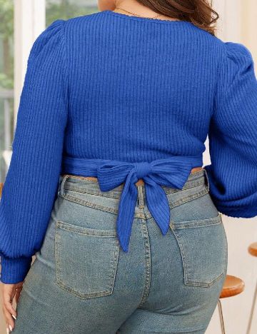 Bluza SHEIN CURVE, albastru