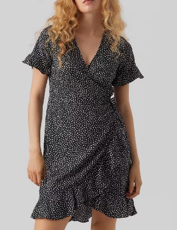 Rochie scurta Vero Moda, alb/negru
