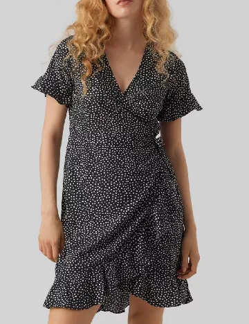 Rochie scurta Vero Moda, alb/negru