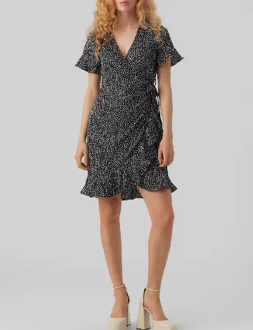 Rochie scurta Vero Moda, alb/negru