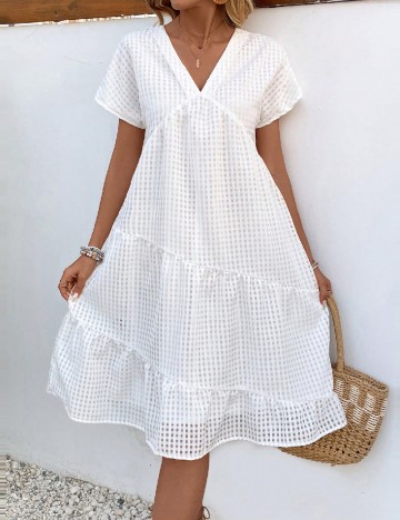 Rochie medie SHEIN, alb