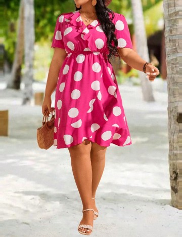 Rochie scurta SHEIN CURVE, magenta