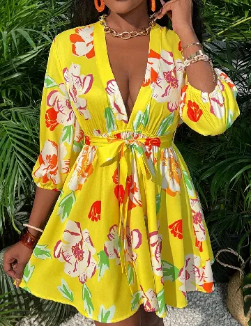 Rochie scurta SHEIN, galben