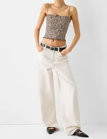 Top Bershka, animal print