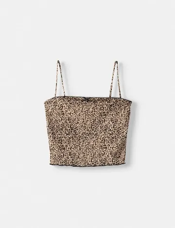 Top Bershka, animal print