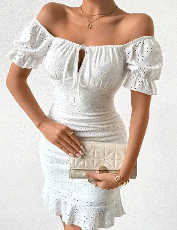 Rochie scurta SHEIN, alb