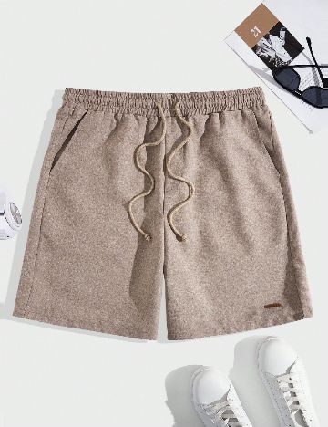 Pantaloni scurti SHEIN, maro deschis