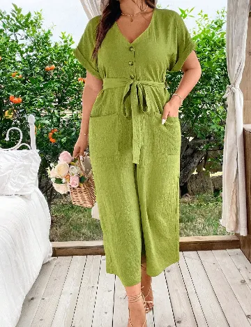 Salopeta SHEIN CURVE, verde